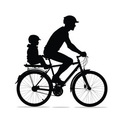 Obraz premium Mountain bike silhouette stock illustration, bike Lover vector graphic design, Cyclist silhouettes vector illustration