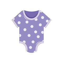 Vector illustration of children's clothing for boys and girls. Newborn clothes on a white background.