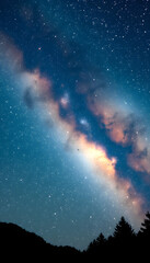 Fototapeta premium Night sky with stars, pop art, with white tones