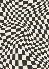 Obraz premium Retro Groovy curvy grid Paper 90s, Vintage printable paper 70s background, Mid Century Cover, Not Seamless