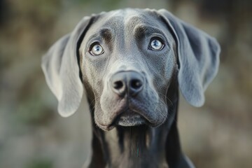 Charming close-up of a playful dog with blurry background for pet portraits and animal lovers.