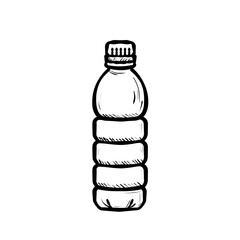 Plastic water bottle - vector illustration