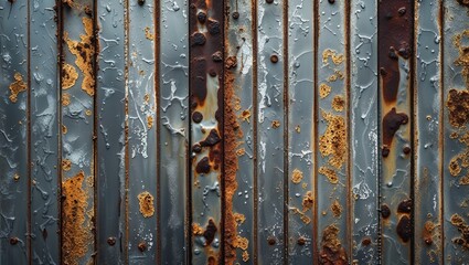 Fototapeta premium Abstract Metal Grunge Background with Copy Space: Industrial Textured Design Featuring Metallic Tones, Rust Accents, and Bold Grunge Patterns for Edgy and Modern Creativity