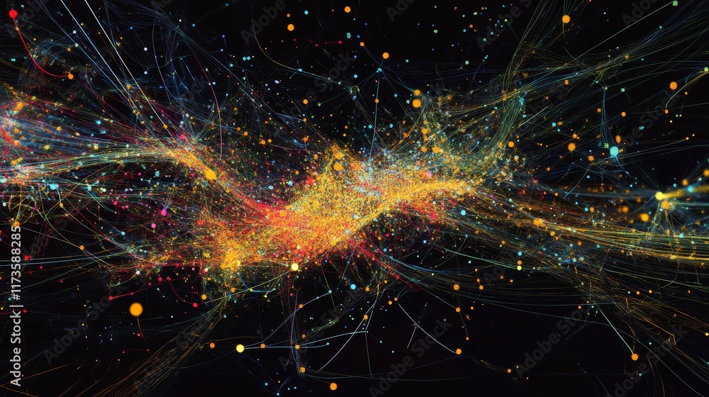 Poster abstract visualization of interconnected data users through network analysis and complex data struct