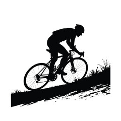 Mountain bike silhouette stock illustration, bike Lover vector graphic design, Cyclist silhouettes vector illustration