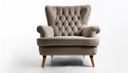 armchair remoted on white background along with clipping route