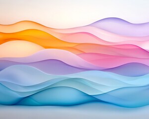 Abstract Pastel Wave Background Colorful Swirling Fluid Design Serene Hues