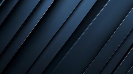 Obraz premium Black and blue abstract modern background with 3d effect, diagonal lines, stripes, and metallic sheen for web banner design