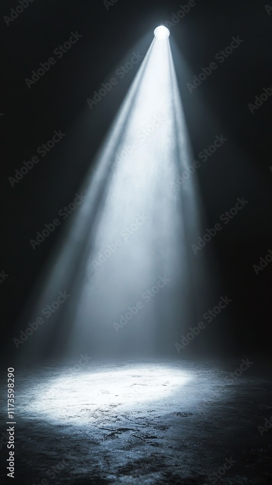 Aufkleber a striking beam of light breaks through darkness, creating a mesmerizing spotlight effect. the surro