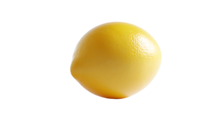 Ripe lemon rotating on transparent background, perfect for compositions