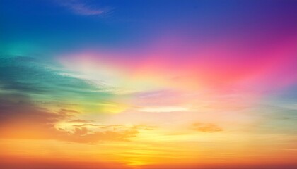 Obraz premium beautiful sunset sky abstract rainbow colors gradient background with vivid pastel colors