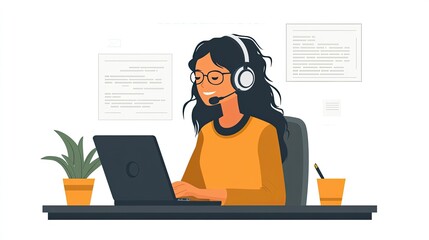 Technical support customer service business with AI automated technology 