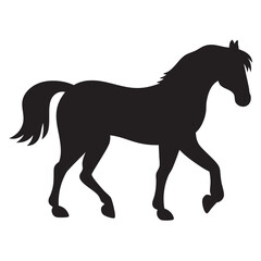 running horse silhouette. Western riding horse vector illustration, isolated on white background 