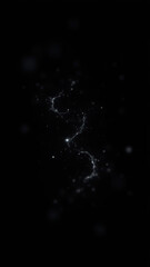 Dark space with AI glow and overlay.