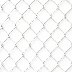 White Chain Link Fence Texture - Seamless Background