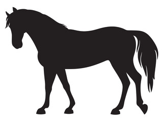 running horse silhouette. Western riding horse vector illustration, isolated on white background 