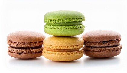 Fototapeta premium macarons isolated on white
