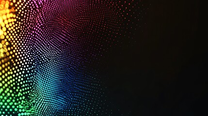 Abstract Rainbow Dotted Wave Pattern Design