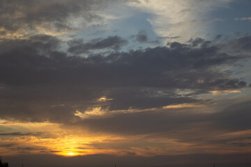 Fototapeta premium The Cloud Sky and my eyes are resting In the desert of Kuwait