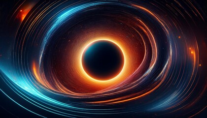 render of a darkish space with a innovative digital black hole background