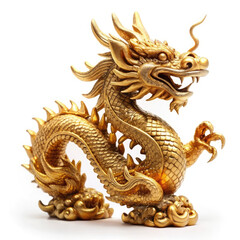 Fototapeta premium golden dragon statue