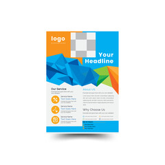 Creative and colorful corporate business flyer template set, highlight abstract designs, and professional A4 leaflet mockup vectors.