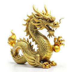 Fototapeta premium golden dragon statue
