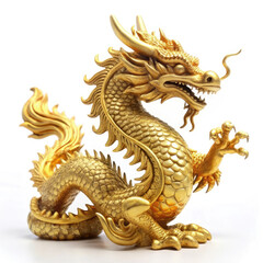 Fototapeta premium golden dragon statue