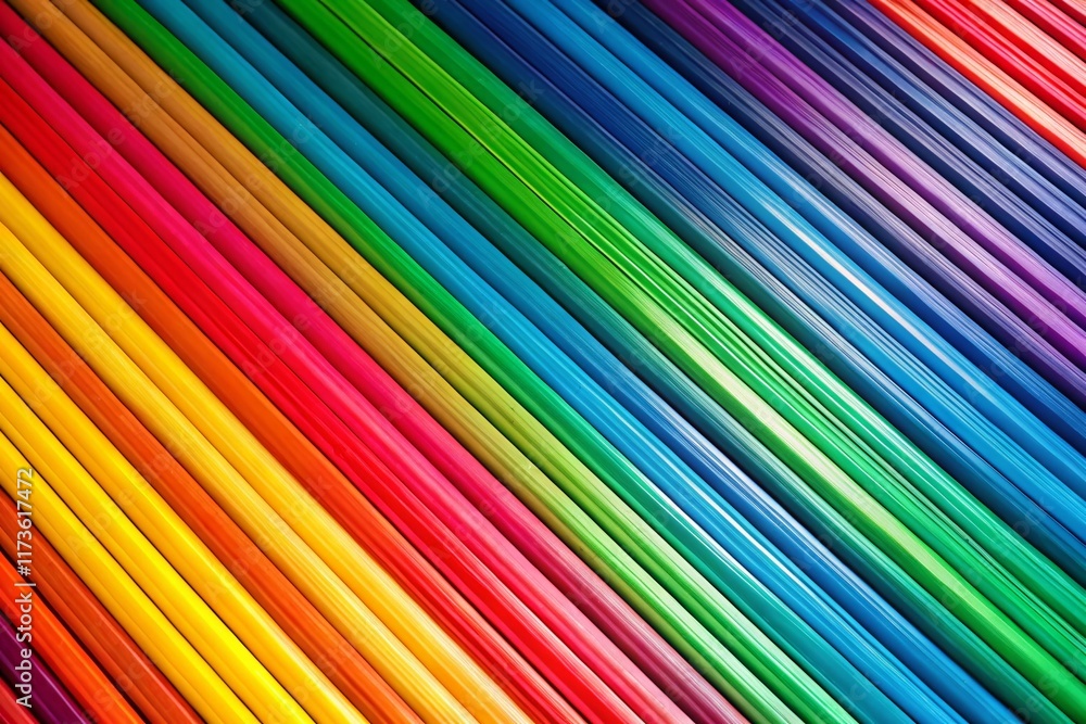 Wall mural vibrant diagonal stripes: abstract colorful background stock photo