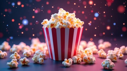 Popcorn delight gourmet snack preparation home kitchen food photography cozy environment close-up view culinary concept