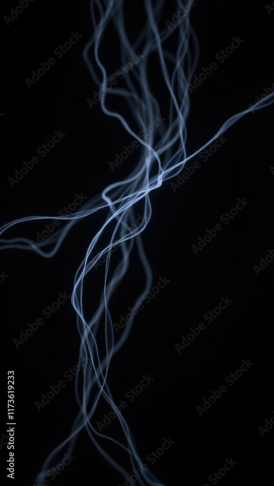 Aufkleber intricate ai patterns forming an abstract shape against a dark background.