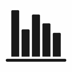 Obraz premium Bar Chart Icon Vector Silhouette