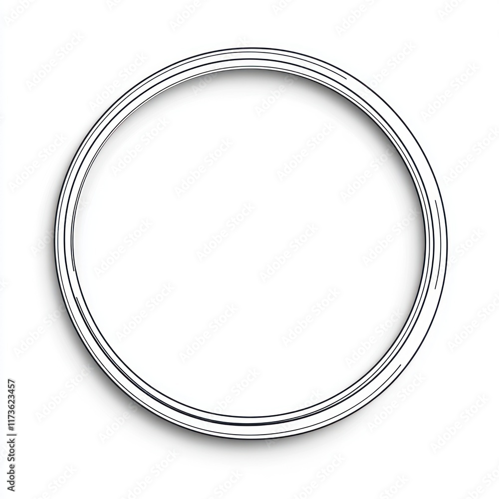 Poster abstract circular frame design with lines