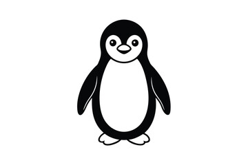 penguin on white