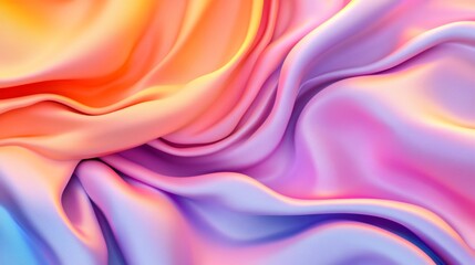 Obraz premium Vibrant Textured Fabric Flowing in Bright Colors