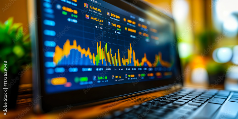 Poster digital marketing strategy visualization: competitor analysis and seo optimization display