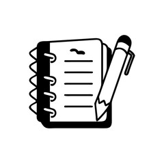 Stylized Notebook Icon Vector for Education and Productivity Designs