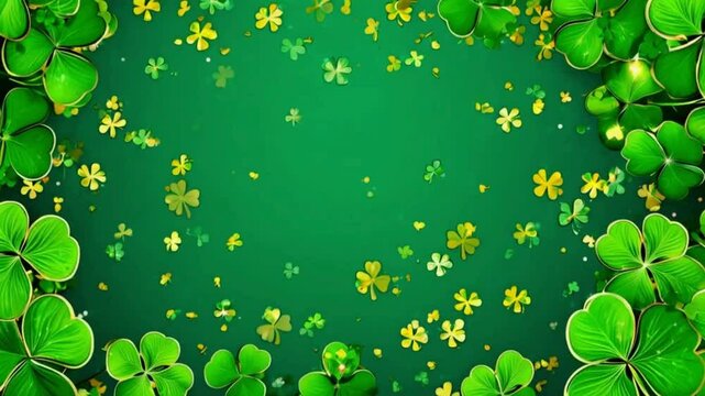 st patrick day leaf background