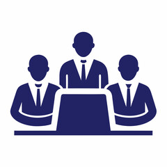 Business Meeting Icon Vector Silhouette