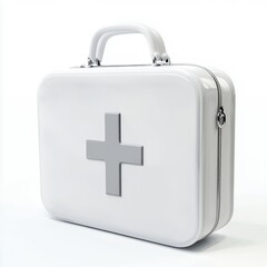 White Medical First-Aid Kit: Minimalist Clean Design