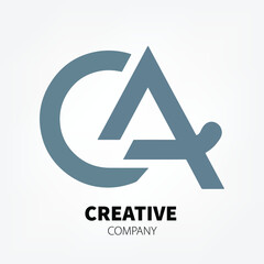 A and C logo design