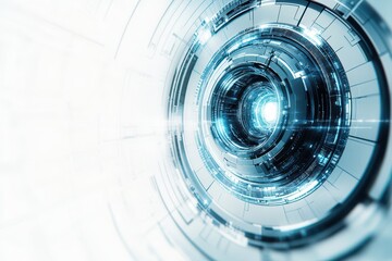 Futuristic Mechanical Innovations on White Background