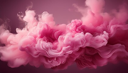 Fototapeta premium pink smoke cloud isolated generative ai