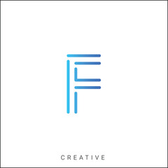 F Creative Latter Logo Design Branding Logo Design. Creative Logo. Template. Vector illustration. Modern Design. Monogram Design. Brand Identity. Company Logo.