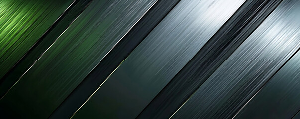 Obraz premium Abstract Green and White Metallic Texture with Diagonal Lines