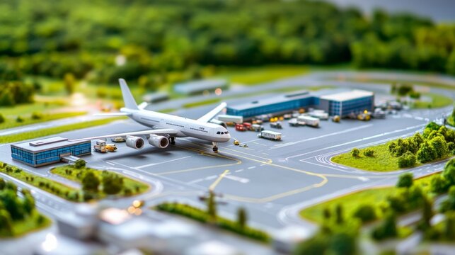 Aircraft on Runway Undergoing Pre-Flight Checks