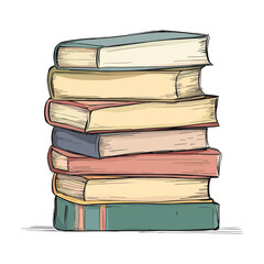 Elegant Illustration Of Bunch Of Books Vector