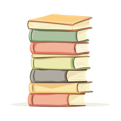 Elegant Illustration Of Bunch Of Books Vector