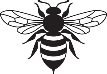 Bee on a white background.