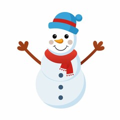 snowman with a broom